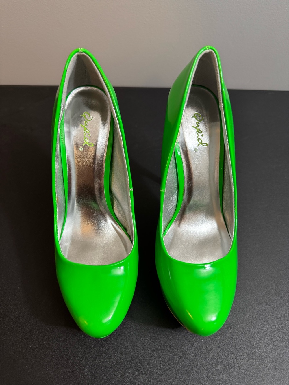 Qupid Bright Green Patent Pumps - Women's High Heels